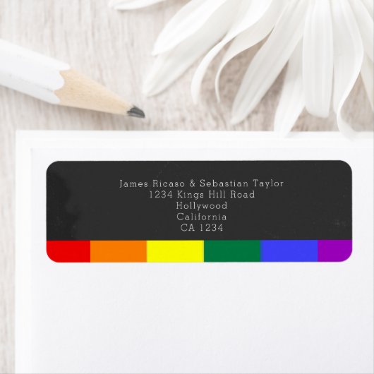 Chalkboard bruiloft Rainbow Pride Etiket (Insitu)