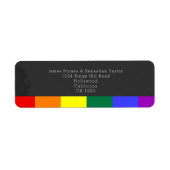 Chalkboard bruiloft Rainbow Pride Etiket (Voorkant)
