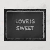 Chalkboard bruiloft recept gunst tag briefkaart (Achterkant)