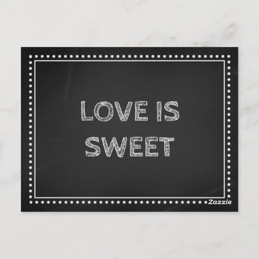 Chalkboard bruiloft recept gunst tag briefkaart (Achterkant)