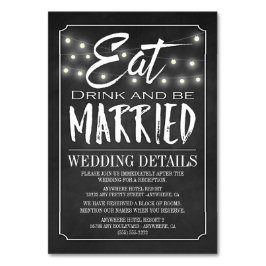 Chalkboard Bruiloft Receptie Accommodatie Kaarten