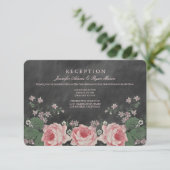  CHALKBOARD BRUILOFT RECEPTIE KAARTEN (Staand voorkant)