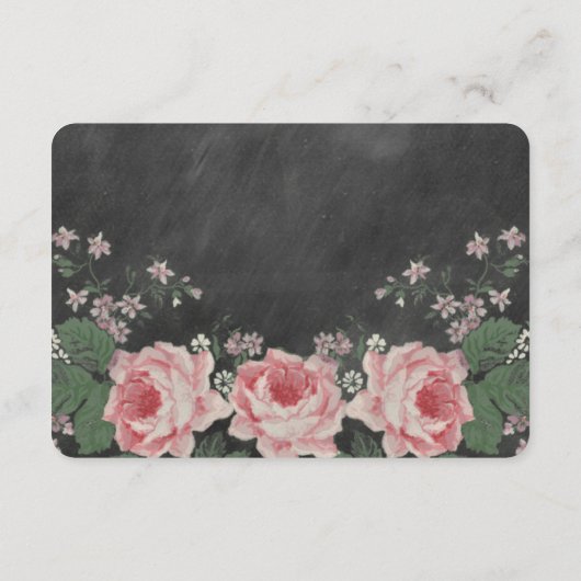  CHALKBOARD BRUILOFT RECEPTIE KAARTEN (Achterkant)