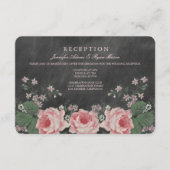  CHALKBOARD BRUILOFT RECEPTIE KAARTEN (Voorkant)