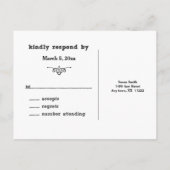 Chalkboard bruiloft rsvp kaart / eet drink getrouw (Achterkant)