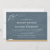 Chalkboard Bruiloft Save the Date (Voorkant)