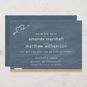 Chalkboard Bruiloft Save the Date (Voorkant / Achterkant)