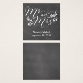 Chalkboard bruiloft uitnodigingsnaam Bord Kaart (Voorkant /achterkant)