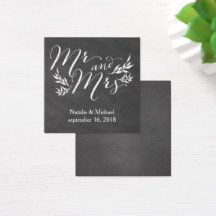 Chalkboard bruiloft uitnodigingsnaam Bord Kaart