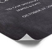 Chalkboard bruiloft welkom poster voor bruiloft (Hoek)