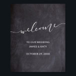 Chalkboard bruiloft welkom poster voor bruiloft<br><div class="desc">Chalkboard bruiloft welkom poster voor bruiloft kan volledig worden aangepast aan uw behoeften. © Gorjo Design via Zazzle. // Hulp nodig bij het aanpassen van uw ontwerp? Heb je andere ideeën? Neem contact met mij op via de knop hieronder.</div>