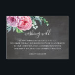 Chalkboard bruiloft wensen goed. Boho roze bloemen Informatiekaartje<br><div class="desc">Chalkboard bruiloft wensen goed kaart met waterverf roze boho bloemen.</div>
