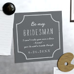 Chalkboard bruiloft zal mijn bruidsman voorstel magnetische uitnodiging<br><div class="desc">Als u, zoals ik, houdt van de trend voor trouwuitnodigingen en aanvraagkaarten in krijtbordstijl, dan hebt u mogelijk de bruidsman-aanvraagkaart gevonden die u zocht. Pas aan met de datum van uw bruiloft en andere tekst die u moet zeggen. Ik heb gemerkt dat mijn bruidsman een smoking moet draag - alle...</div>