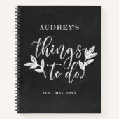 Chalkboard & Brush Script Dingen om te doen Notiti Notitieboek (Voorkant)
