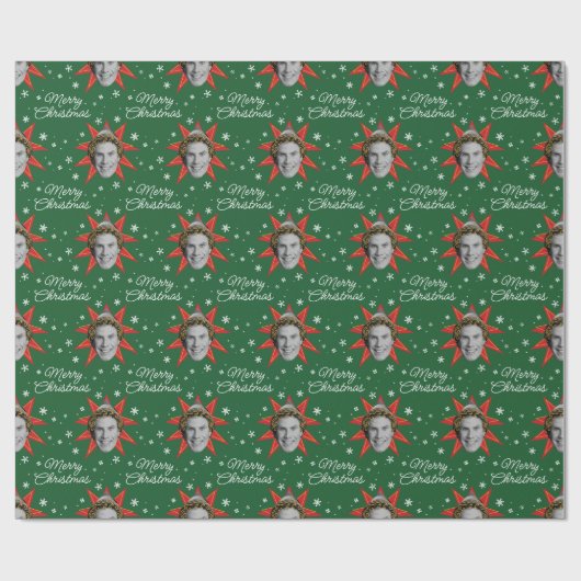 Chalkboard Buddy the Elf | Starburst Pattern Cadeaupapier (Vlak)