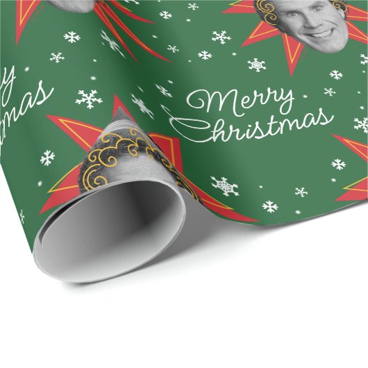 Chalkboard Buddy the Elf | Starburst Pattern Cadeaupapier (Rol Hoek)