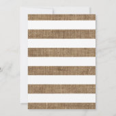 Chalkboard Burlap Cute Pumpkin Baby First Birthday Kaart (Achterkant)