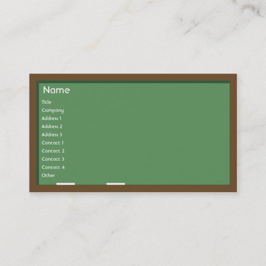 Chalkboard - Business Visitekaartje (Voorkant)