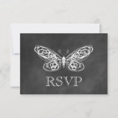 Chalkboard Butterflies RSVP (Achterkant)