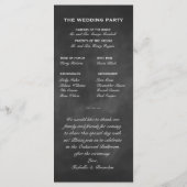 Chalkboard Butterflies Wedding Program Programmakaart (Achterkant)