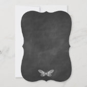 Chalkboard Butterfly Sweet Sixteen Uitnodiging (Achterkant)