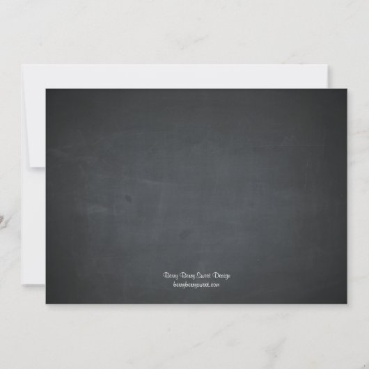 Chalkboard Calendar Photo Save the Date Cards (Achterkant)
