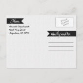 Chalkboard Calendar Photo Save the Date Cards Aankondigingskaart (Achterkant)