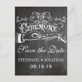 Chalkboard Ceremony Save the Date Aankondigingskaart