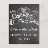 Chalkboard Ceremony Save the Date Aankondigingskaart (Voorkant)