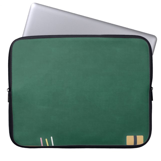 Chalkboard-chalk-eraserelaserklasse Laptop Sleeve (Voorkant)