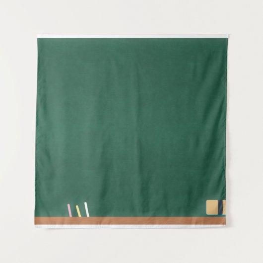 Chalkboard-chalk-eraserelaserklasse Wandkleed (Voorkant)