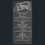 Chalkboard Chalk Look Elegant Wedding Menu Kaart<br><div class="desc">Chalkboard Chalk Look Elegant Wedding Menu Kaart.</div>