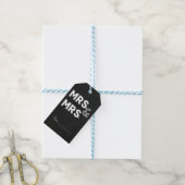 Chalkboard Chalk Mr. en mevrouw Wedding Verloving Cadeaulabel (Met Touw)