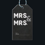 Chalkboard Chalk Mr. en mevrouw Wedding Verloving Cadeaulabel<br><div class="desc">Pas aan hoe u wilt. Overeenkomende objecten beschikbaar.</div>