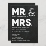 Chalkboard Chalk Mr. en mevrouw Wedding Verloving Kaart<br><div class="desc">Chalkboard Chalk Mr & Mrs Wedding Verloving kaart.</div>