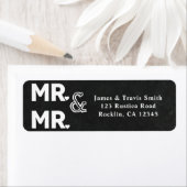 Chalkboard Chalk MR en MR Gay Wedding Verloving Etiket (Insitu)