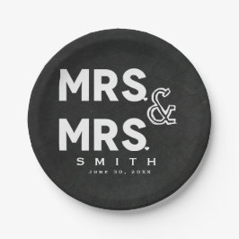 Chalkboard Chalk MR en MR Gay Wedding Verloving Papieren Bordje