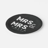 Chalkboard Chalk MR en MR Gay Wedding Verloving Papieren Bordje (Gekanteld)