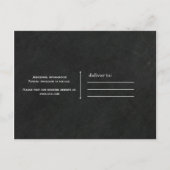 Chalkboard Chalk Mr. & Mrs. Wedding Save the Date Aankondigingskaart (Achterkant)