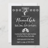 Chalkboard Chanoeka uitnodiging (Voorkant)