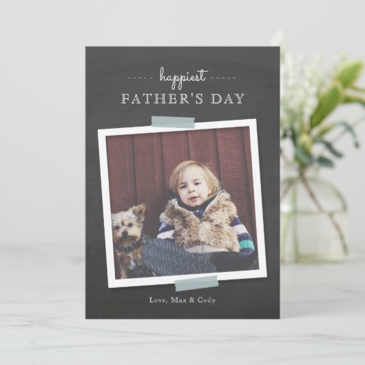 Chalkboard Cheer-Vaderdag-kaart Kaart (Staand voorkant)