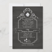 Chalkboard Chef Afstuderen Invitation Kaart (Voorkant)