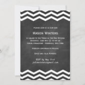 Chalkboard Chevron Bar Mitzvah Uitnodiging (Voorkant)