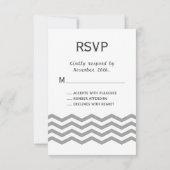 Chalkboard Chevron RSVP (Achterkant)