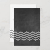 Chalkboard Chevron RSVP (Voorkant / Achterkant)