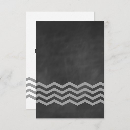 Chalkboard Chevron RSVP (Voorkant / Achterkant)