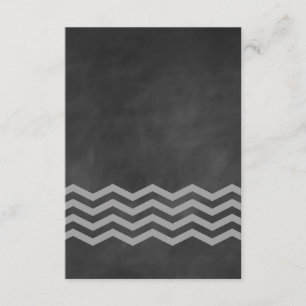 Chalkboard Chevron RSVP Kaartje