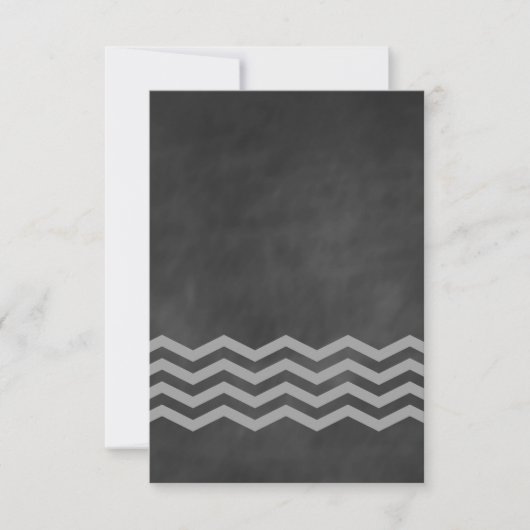 Chalkboard Chevron RSVP Kaartje (Voorkant)