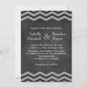 Chalkboard Chevron Wedding Invitation Kaart (Voorkant)