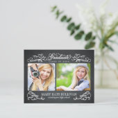 Chalkboard Chic Afstuderen aankondiging (Staand voorkant)